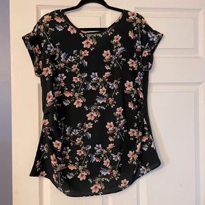 Black Floral Maternity Top